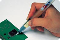 Fluid Dispenser Pens with Brush Tip